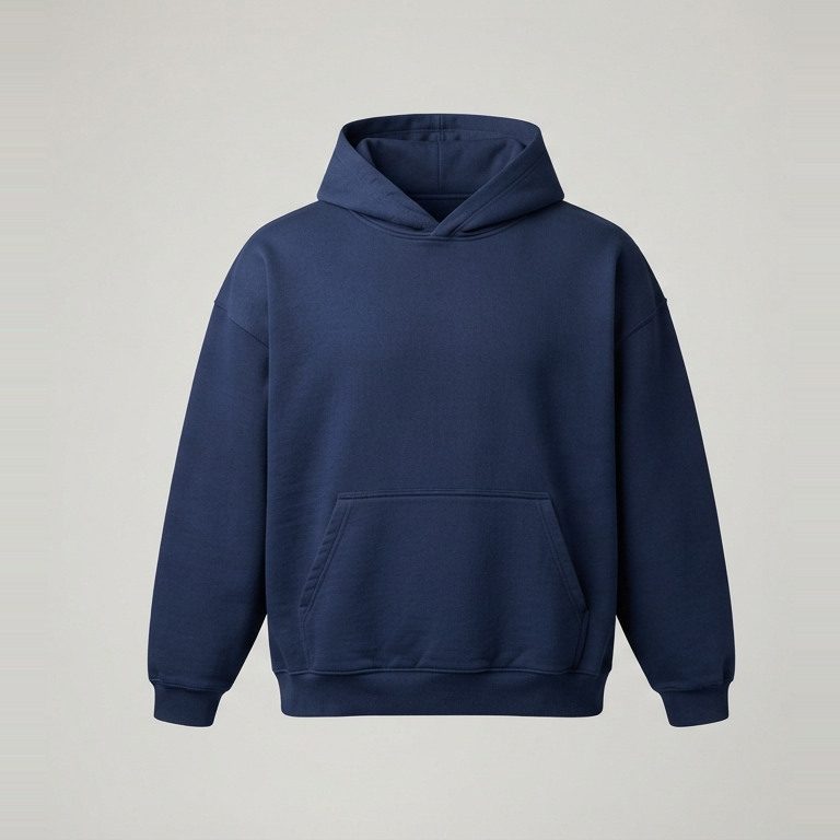 Wide, not long hoodie, front view