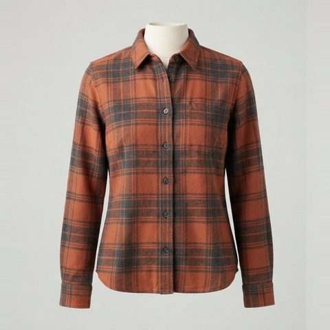 Flannel that buttons, front view