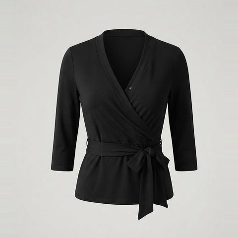 Wrap top that stays put, front view