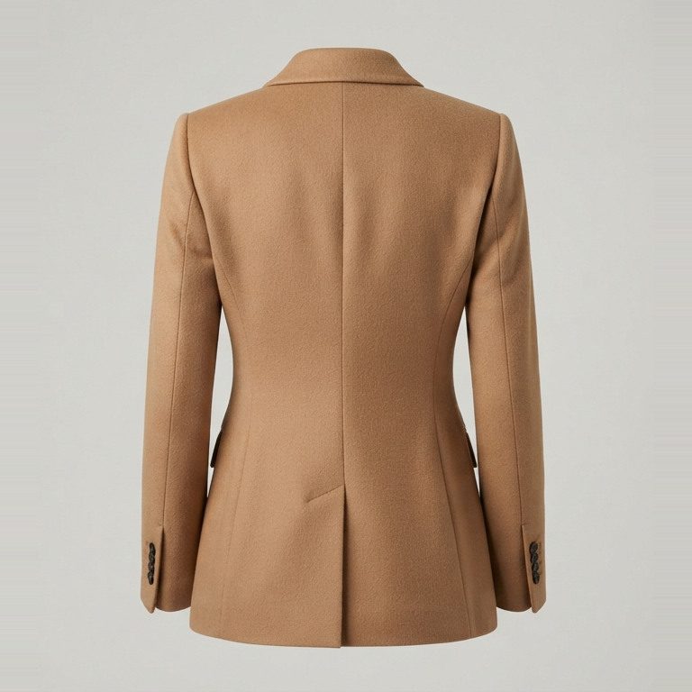 Blazer with a flat lapel, back view