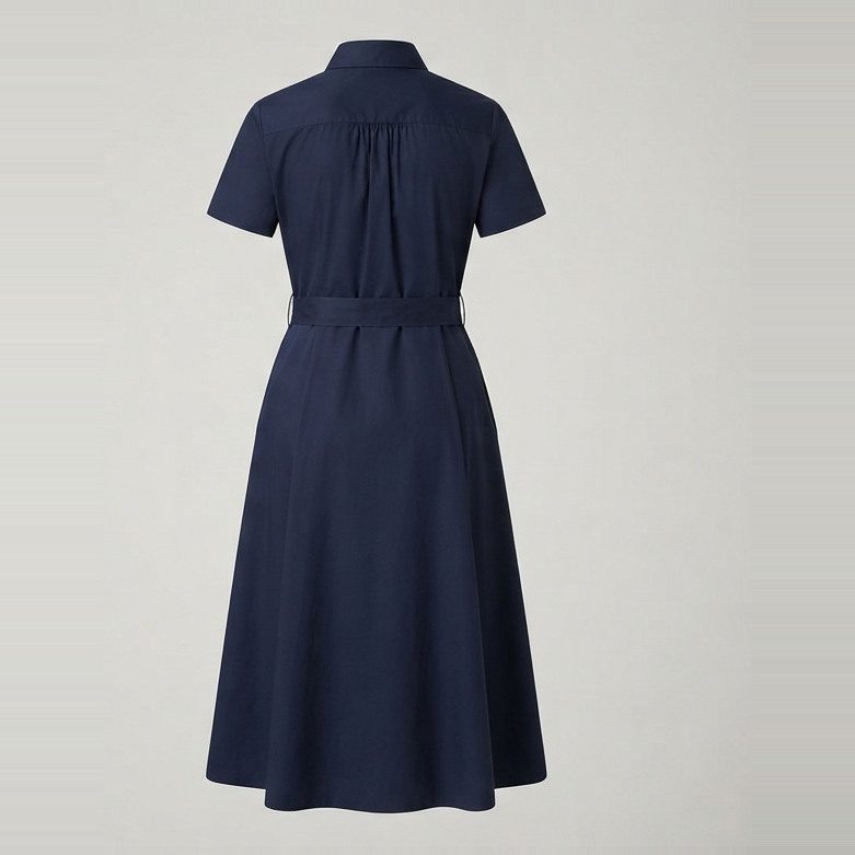 Belted shirt dress, bust graded, back view