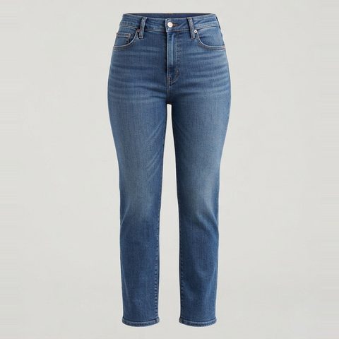 Straight jeans, 27-inch inseam, size 18, front view