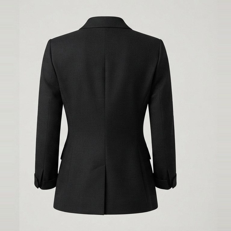 Blazer with a higher stance, back view