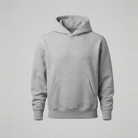 Hip-length hoodie, front view