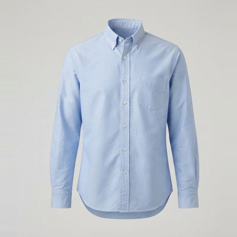 Oxford with a hybrid hem, front view
