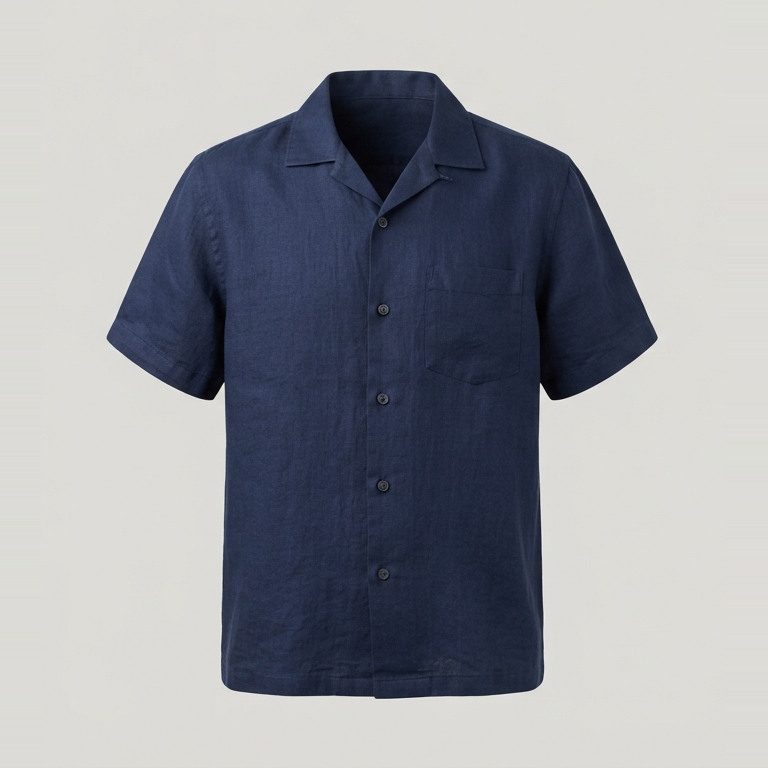 Hip-length camp collar, front view
