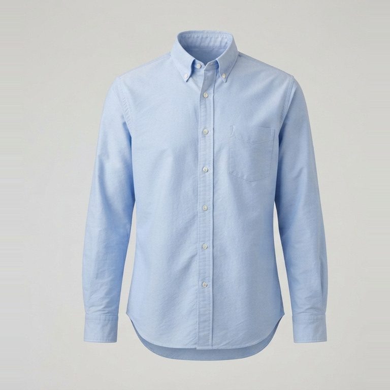 Oxford with a hybrid hem, front view