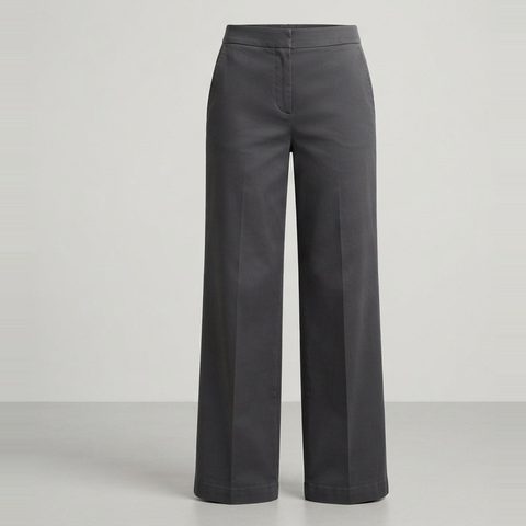 Wide-leg chinos, 37-inch inseam, front view
