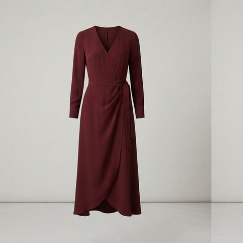 Wrap midi that stays midi, front view