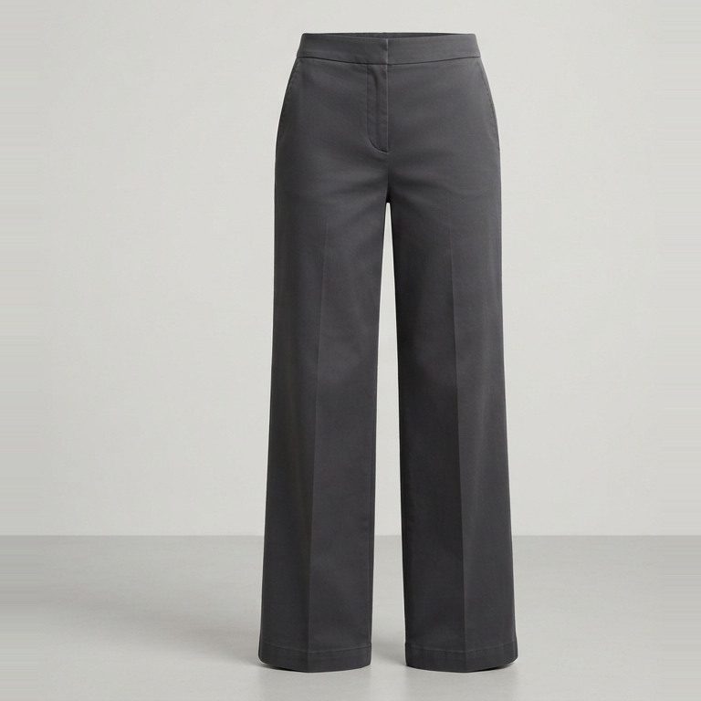 Wide-leg chinos, 37-inch inseam, front view