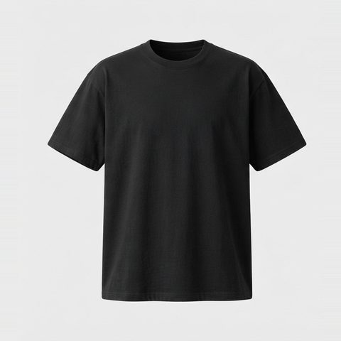 Opaque tee cut around a binder, front view