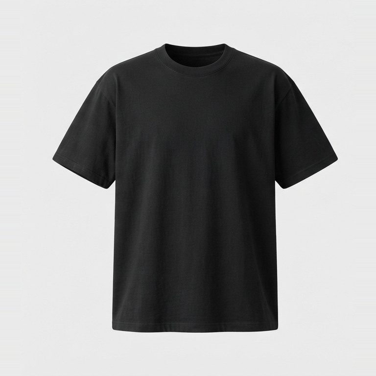 Opaque tee cut around a binder, front view