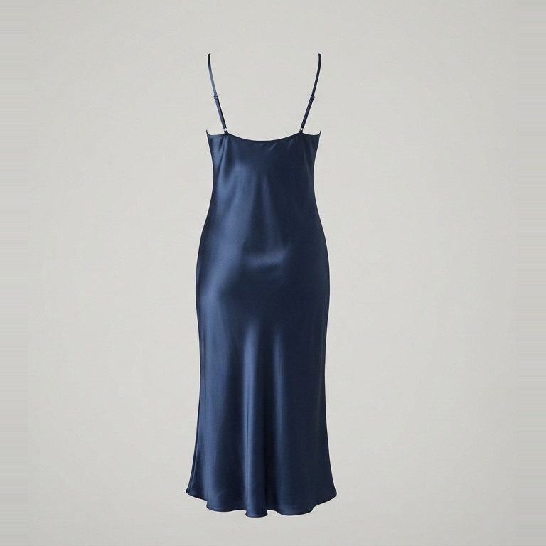 Slip dress graded from waist and hip separately, back view